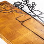 Wallity Cicek1 Accesorio Decorativo de Pared en Nogal y Negro